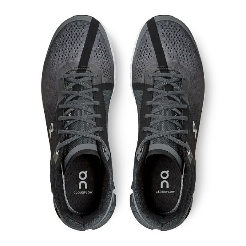 Men's On Running Cloudflow Road Running Shoes Black | 5937214_MY