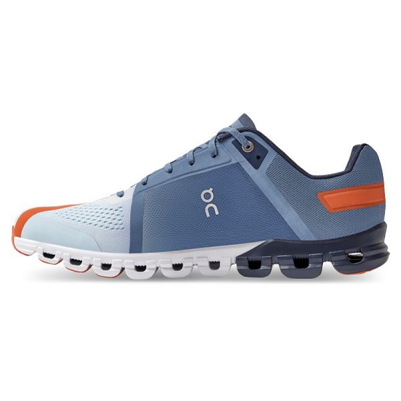 Men's On Running Cloudflow Road Running Shoes Blue / Orange | 7508316_MY