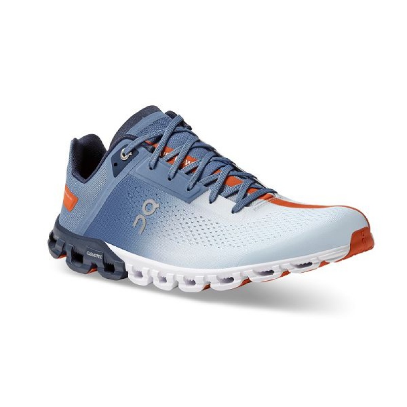 Men's On Running Cloudflow Road Running Shoes Blue / Orange | 7508316_MY