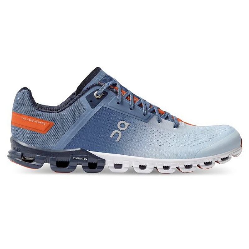Men\'s On Running Cloudflow Road Running Shoes Blue / Orange | 7508316_MY