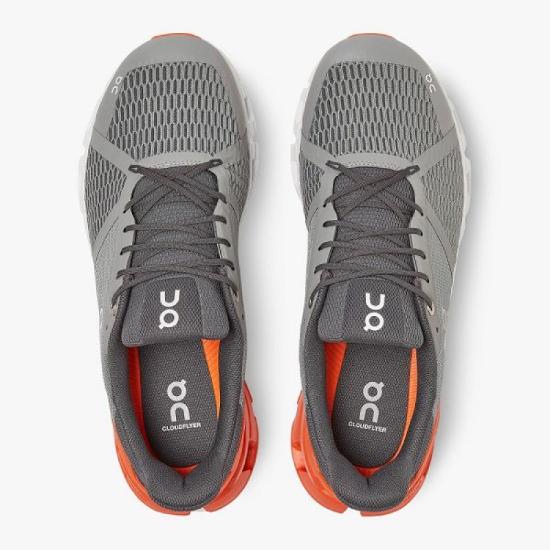 Men's On Running Cloudflyer 3 Road Running Shoes Grey / Orange | 5963172_MY