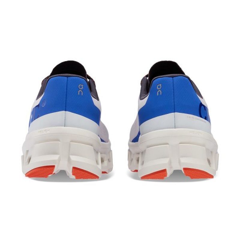 Men's On Running Cloudmonster Road Running Shoes White / Blue | 6519402_MY