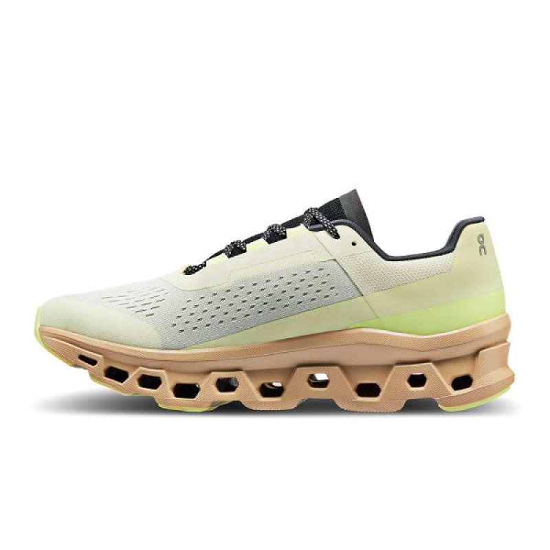 Men's On Running Cloudmonster Road Running Shoes Cream | 5930741_MY