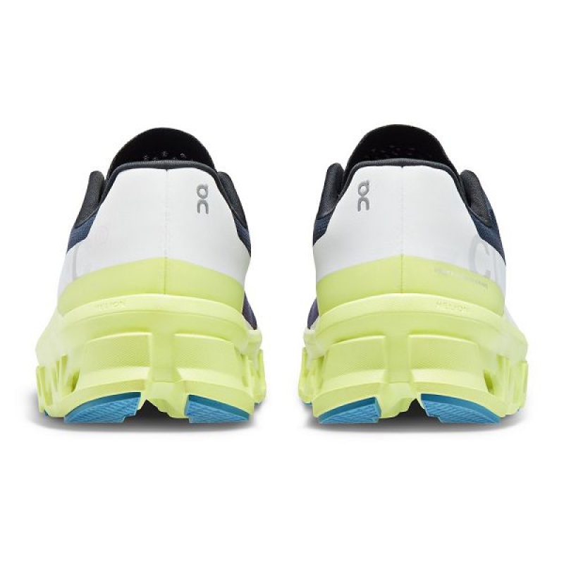 Men's On Running Cloudmonster Road Running Shoes Navy / green | 6059873_MY