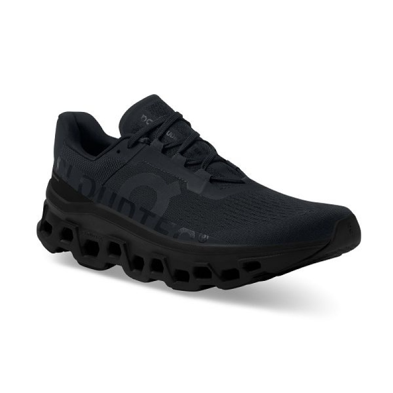 Men's On Running Cloudmonster Road Running Shoes Black | 4280537_MY