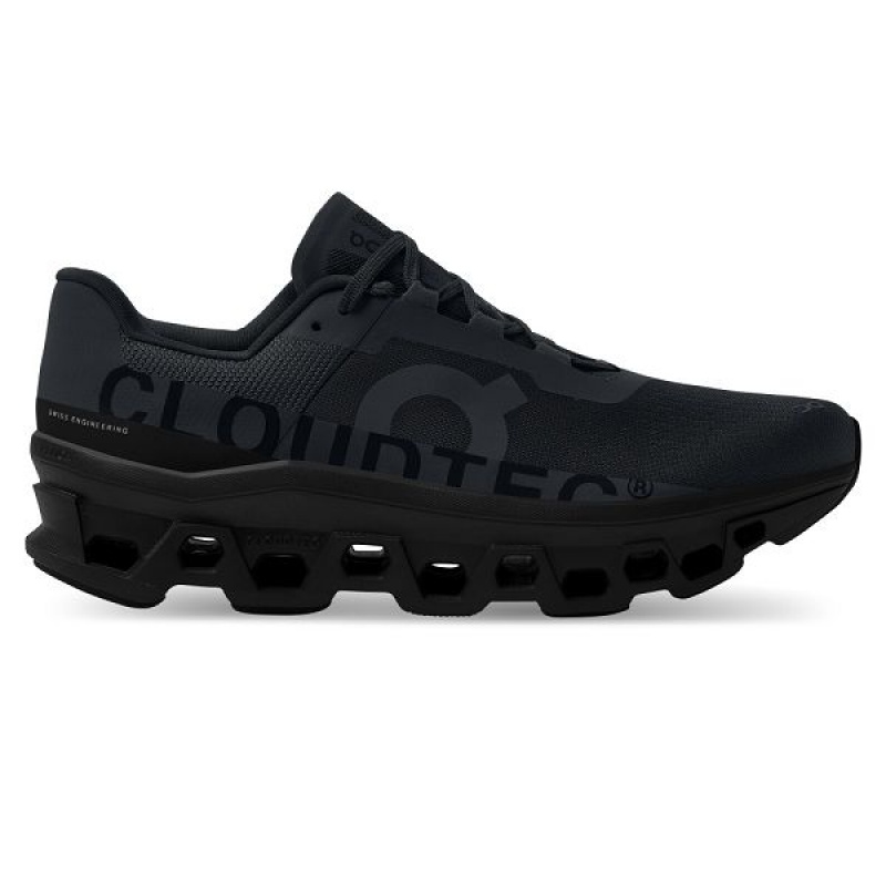 Men\'s On Running Cloudmonster Road Running Shoes Black | 4280537_MY
