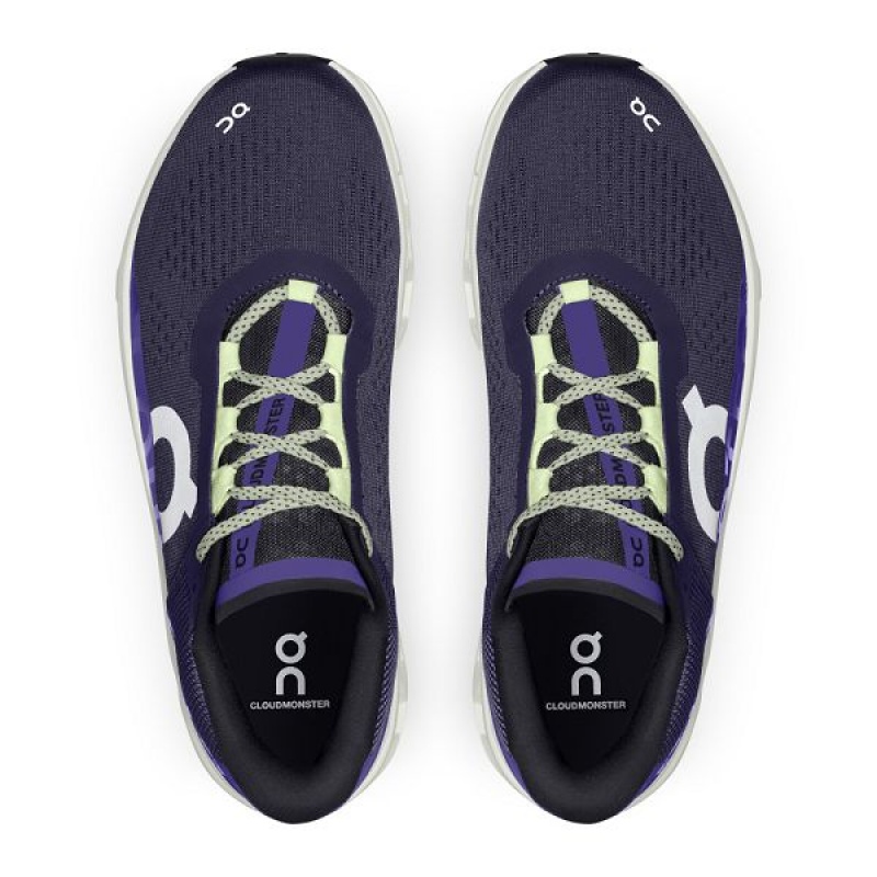 Men's On Running Cloudmonster Road Running Shoes Navy | 6738105_MY