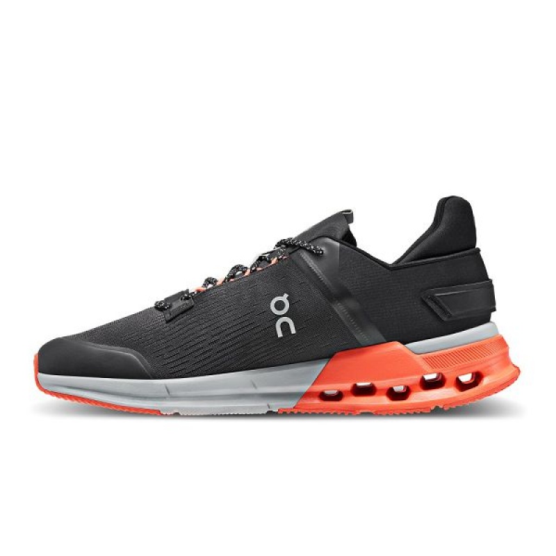 Men's On Running Cloudnova Flux Sneakers Black | 1049285_MY