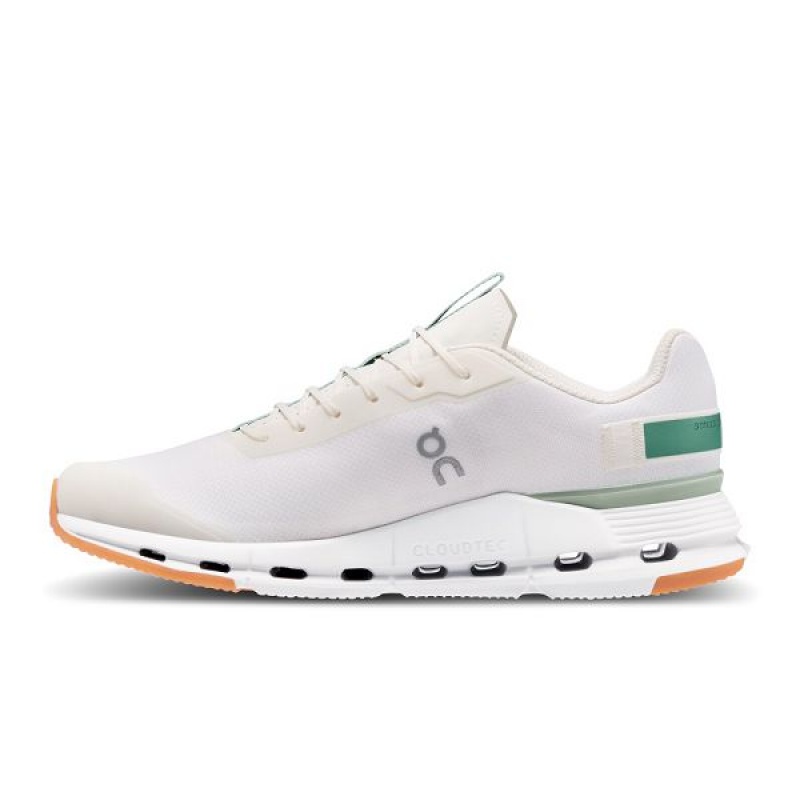 Men's On Running Cloudnova Form Sneakers White / Green | 2437059_MY