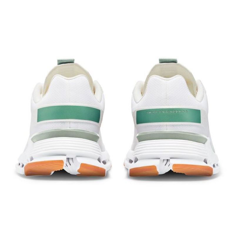 Men's On Running Cloudnova Form Sneakers White / Green | 2437059_MY