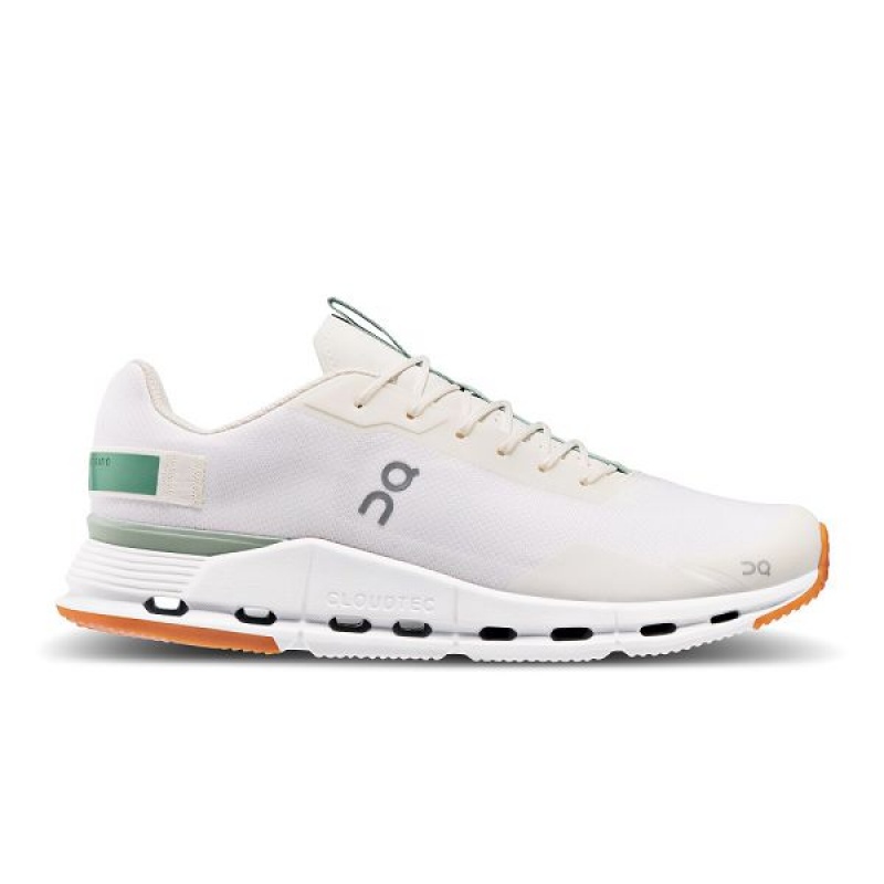 Men\'s On Running Cloudnova Form Sneakers White / Green | 2437059_MY