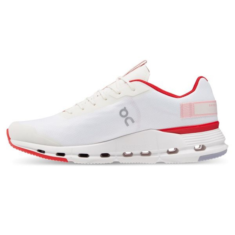 Men's On Running Cloudnova Form Sneakers White / Red | 4591826_MY