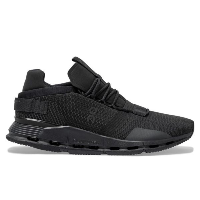 Men\'s On Running Cloudnova Sneakers Black | 7613548_MY