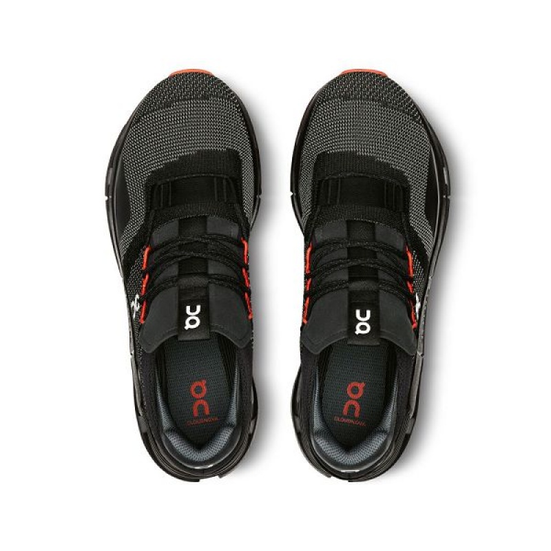 Men's On Running Cloudnova Sneakers Black | 7068125_MY