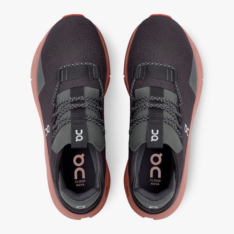 Men's On Running Cloudnova Sneakers Grey / Rose | 4697150_MY