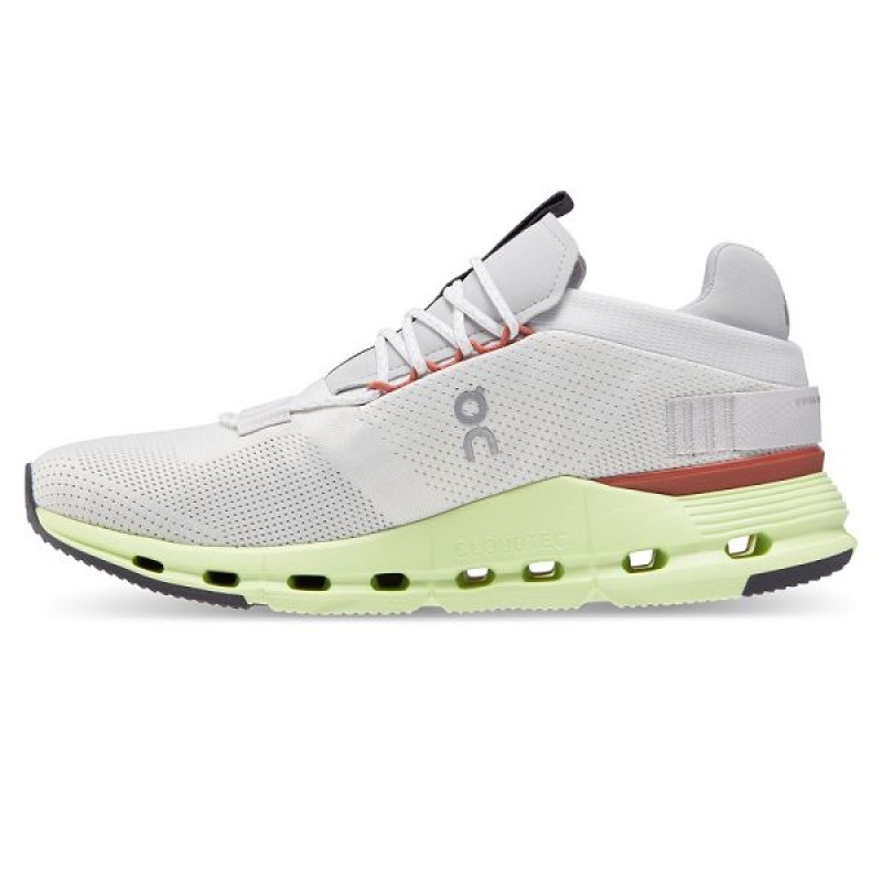 Men's On Running Cloudnova Sneakers White / Light Green | 5960143_MY