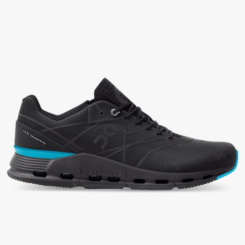 Men\'s On Running Cloudnova Z5 Sneakers Black / Blue | 2014783_MY