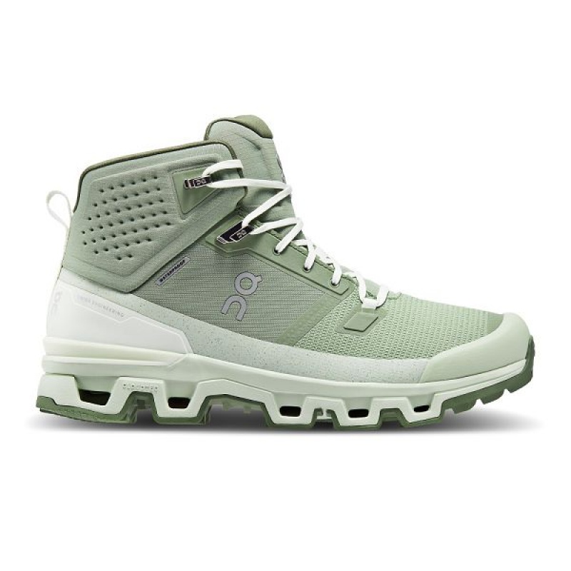 Men\'s On Running Cloudrock 2 Waterproof Hiking Boots Green | 6591304_MY