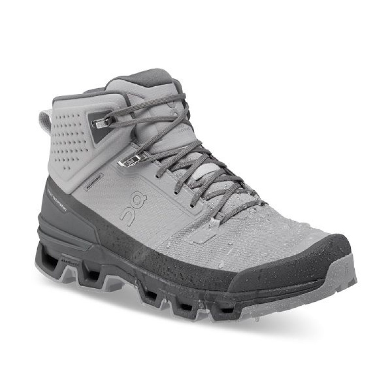 Men's On Running Cloudrock 2 Waterproof Hiking Boots Grey | 1827560_MY