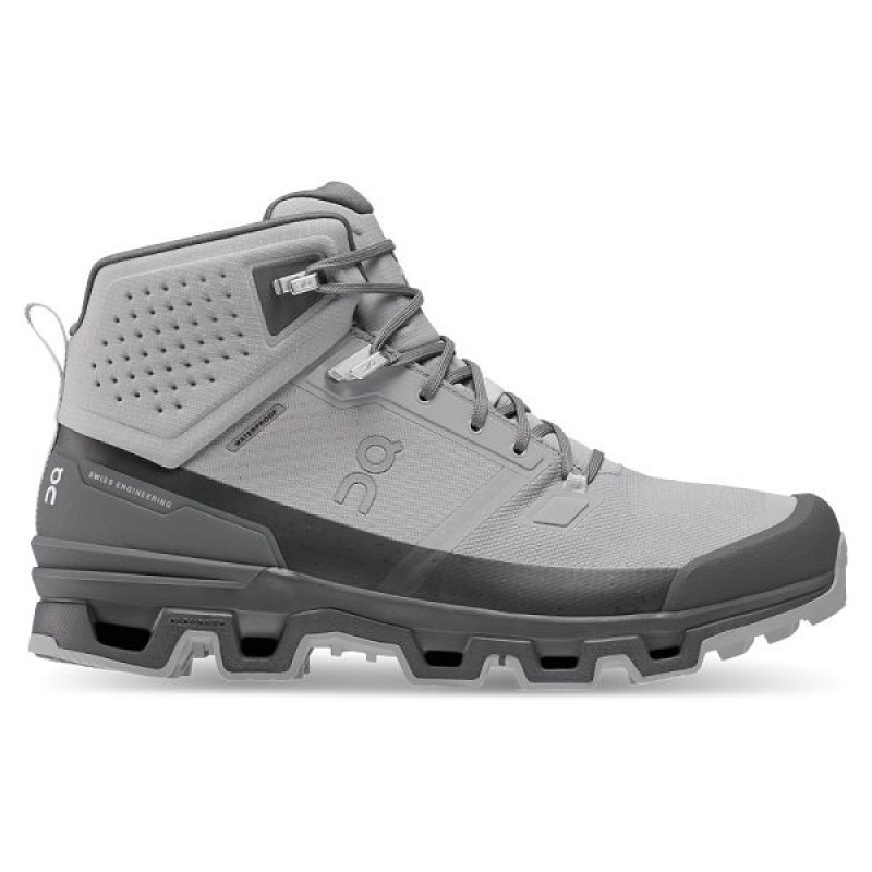 Men\'s On Running Cloudrock 2 Waterproof Hiking Boots Grey | 1827560_MY