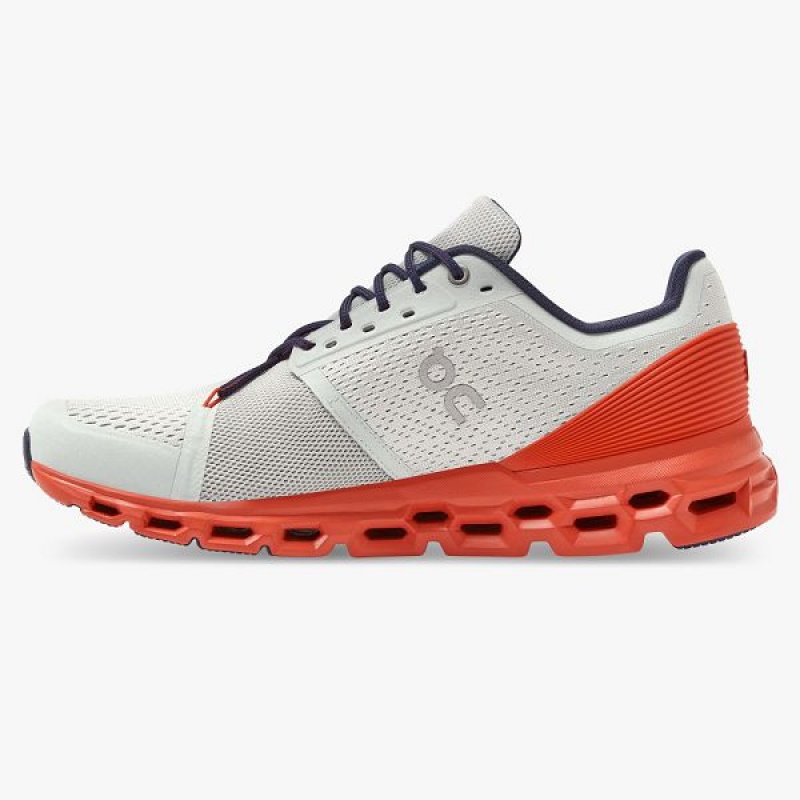 Men's On Running Cloudstratus 1 Road Running Shoes Grey / Orange | 8427391_MY