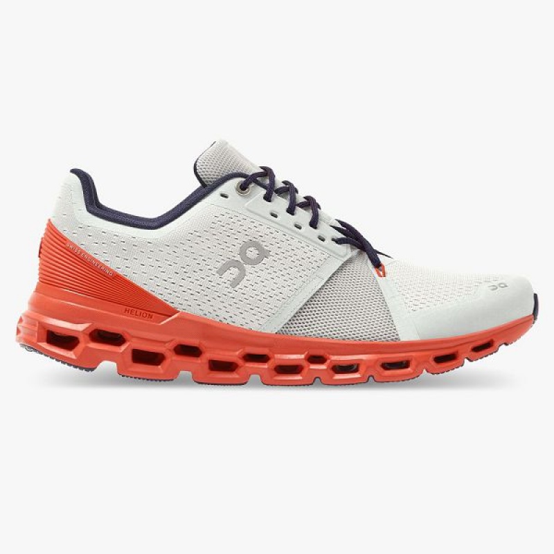 Men\'s On Running Cloudstratus 1 Road Running Shoes Grey / Orange | 8427391_MY
