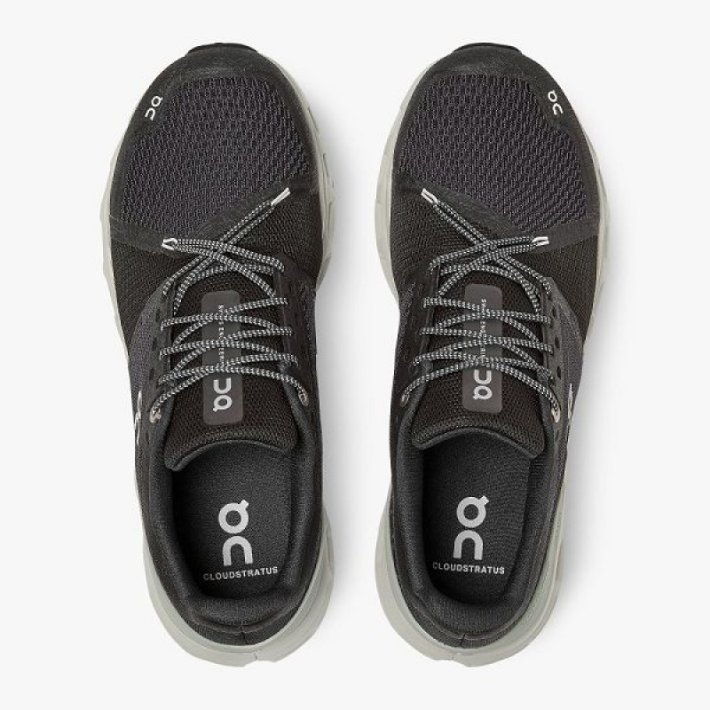 Men's On Running Cloudstratus 1 Road Running Shoes Black | 5076491_MY