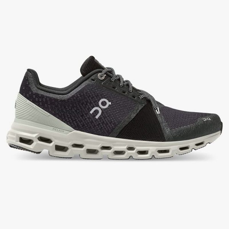 Men\'s On Running Cloudstratus 1 Road Running Shoes Black | 5076491_MY