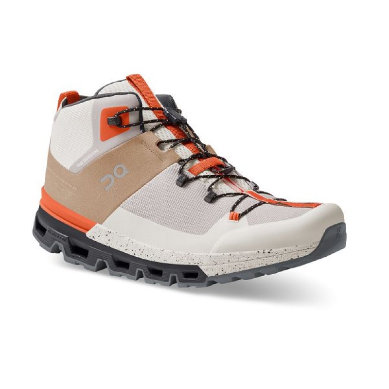 Men's On Running Cloudtrax Hiking Boots Brown / White | 794258_MY