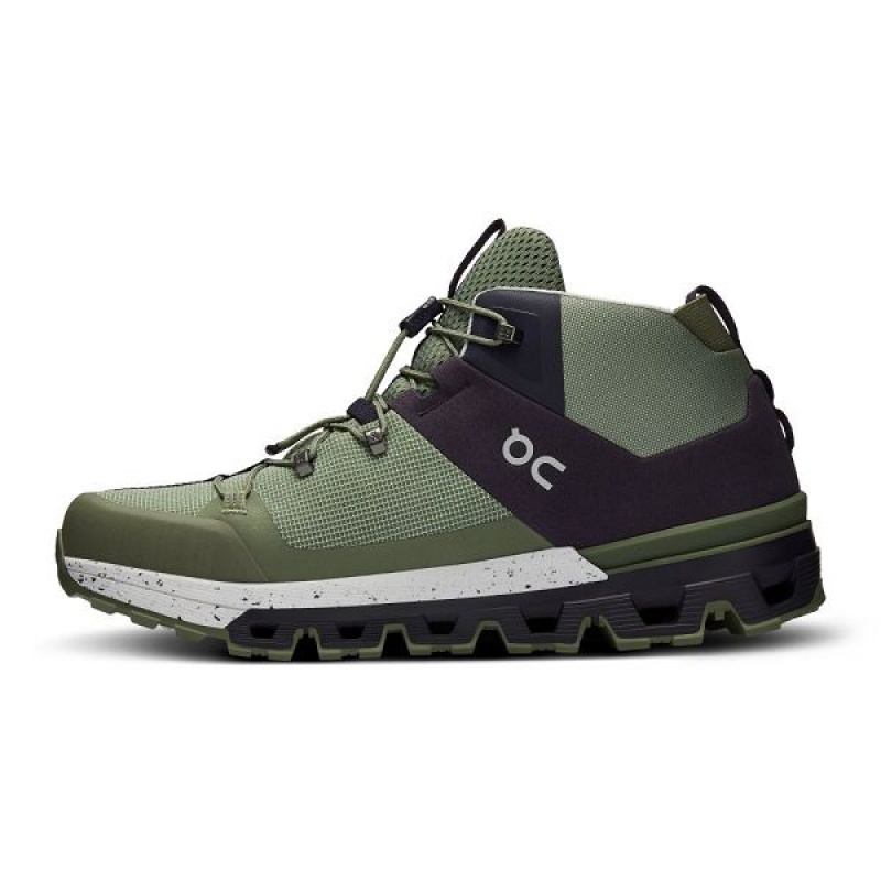 Men's On Running Cloudtrax Hiking Boots Green | 427381_MY