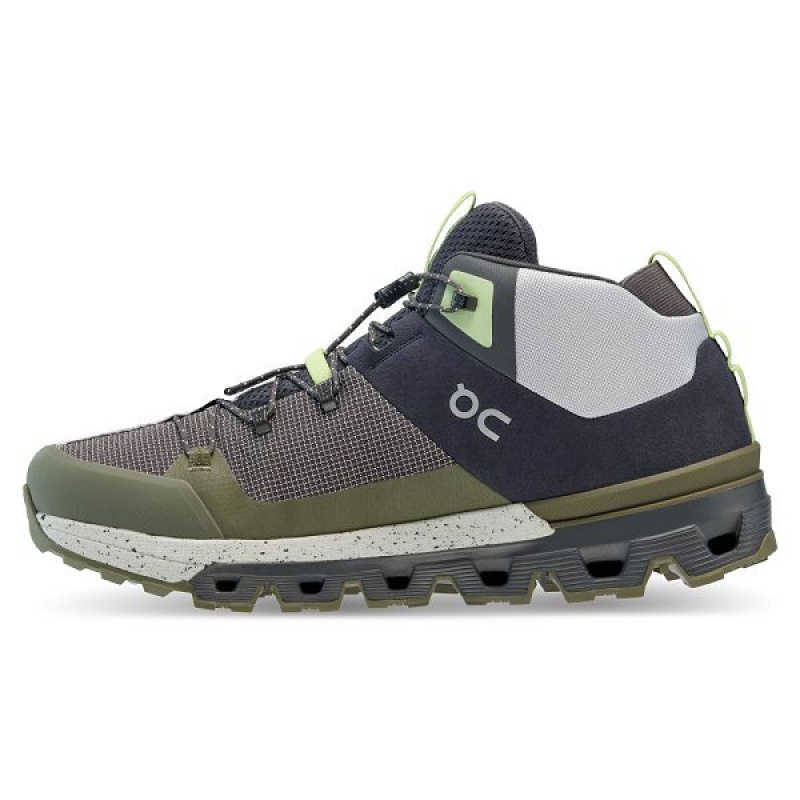 Men's On Running Cloudtrax Hiking Boots Navy / Olive | 4015973_MY