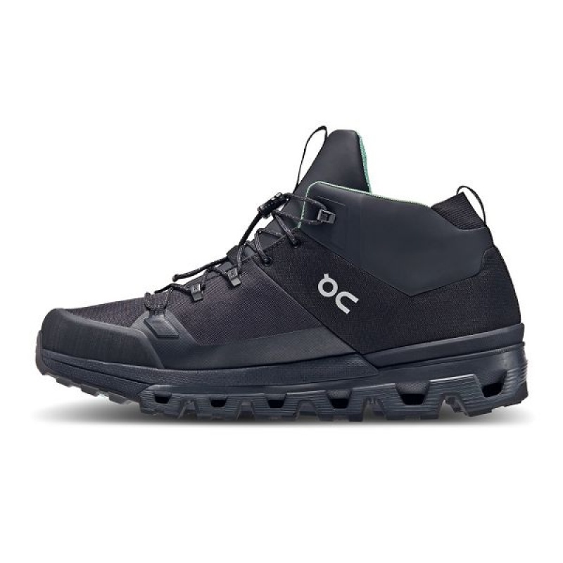 Men's On Running Cloudtrax Waterproof Hiking Boots Black | 1842056_MY