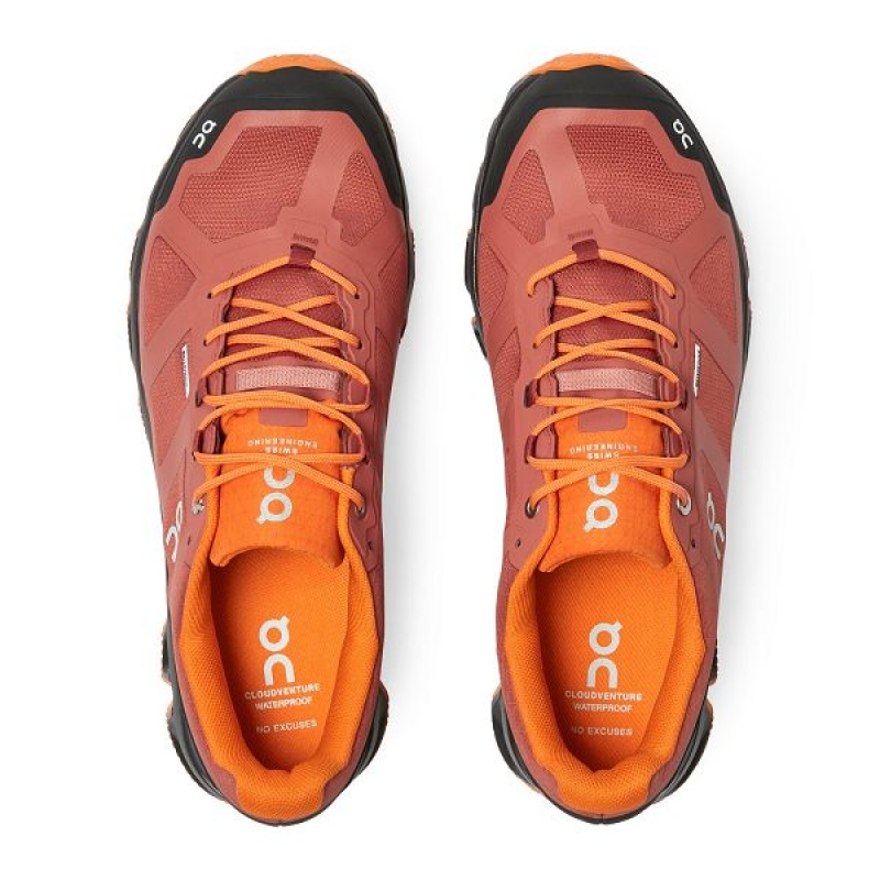 Men's On Running Cloudventure Waterproof 2 Trail Running Shoes Orange | 1785946_MY