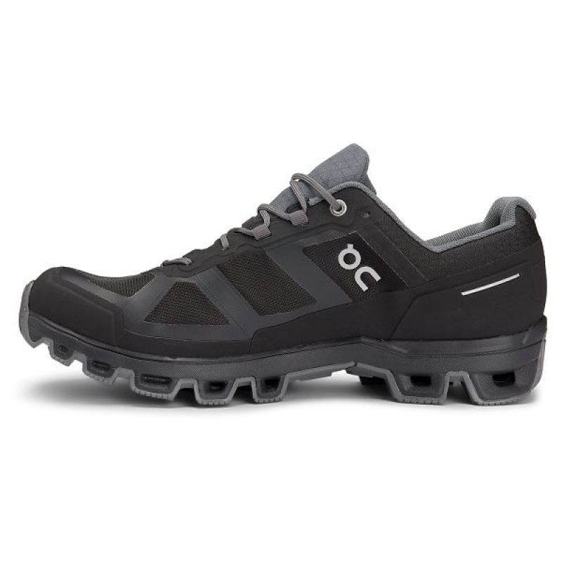 Men's On Running Cloudventure Waterproof 2 Trail Running Shoes Black | 841356_MY