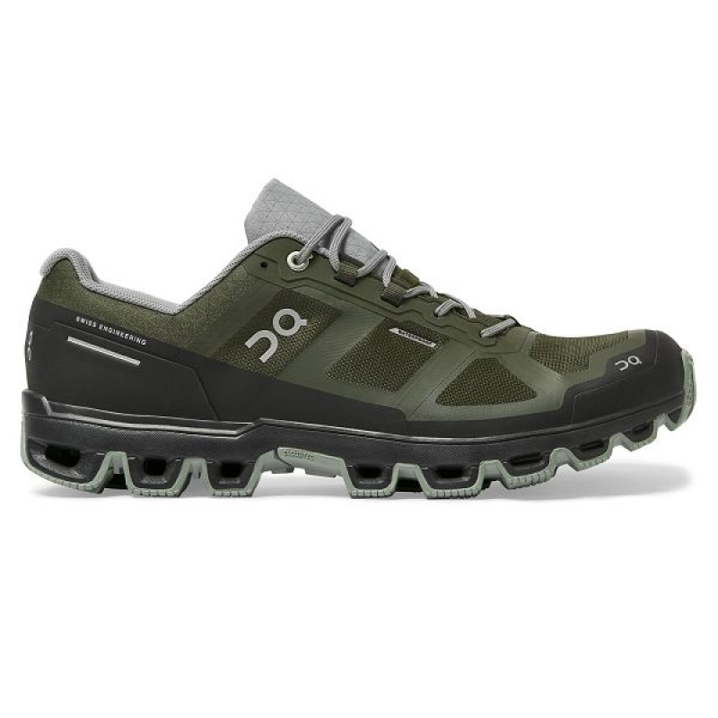 Men\'s On Running Cloudventure Waterproof 2 Hiking Shoes Olive | 165437_MY