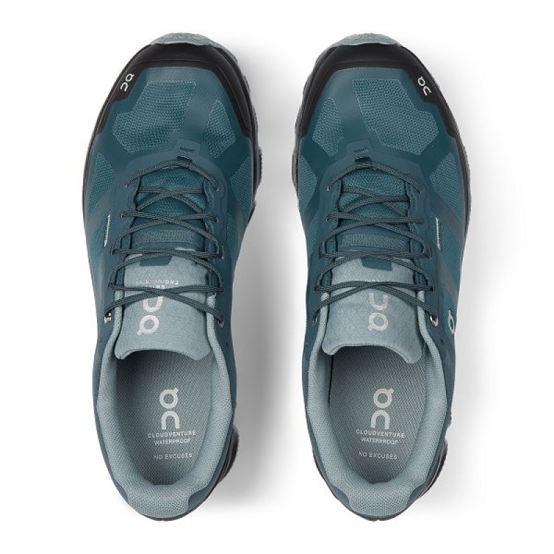 Men's On Running Cloudventure Waterproof 2 Hiking Shoes Blue | 6237104_MY