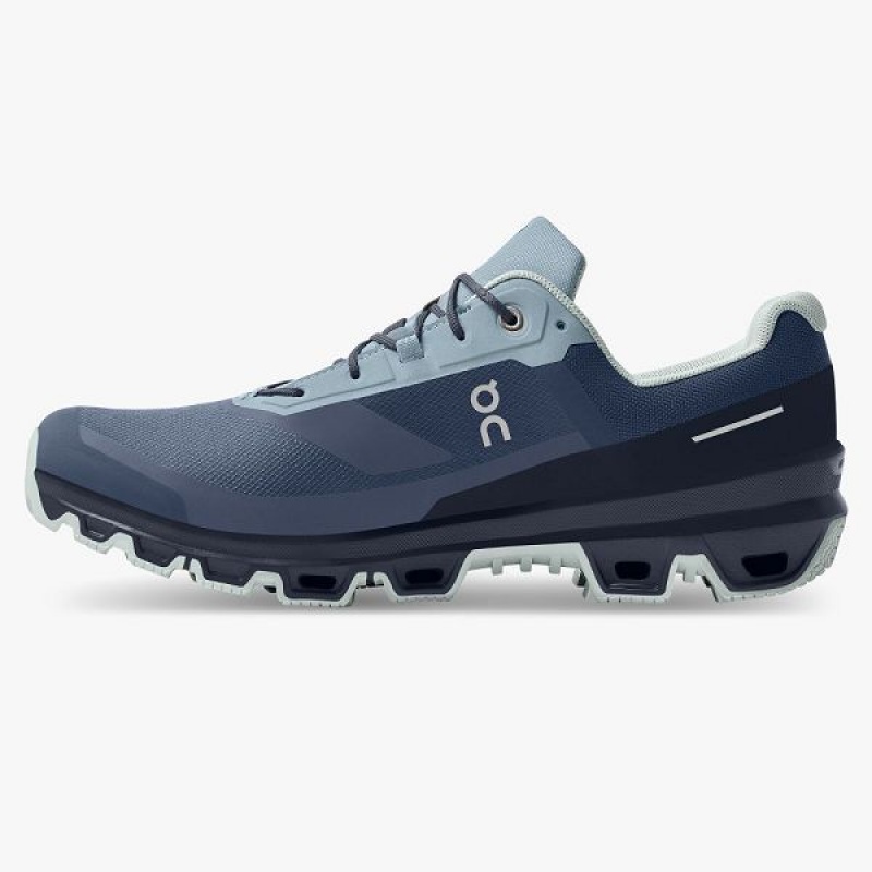 Men's On Running Cloudventure Waterproof 3 Hiking Shoes Blue / Navy | 2605894_MY