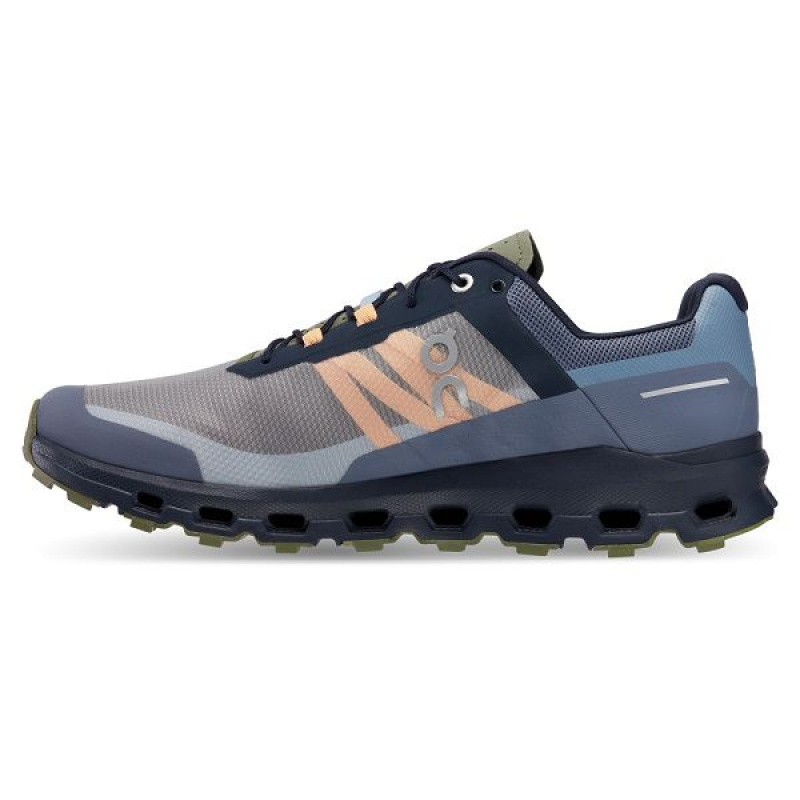 Men's On Running Cloudvista Hiking Shoes Navy / Olive | 7432895_MY