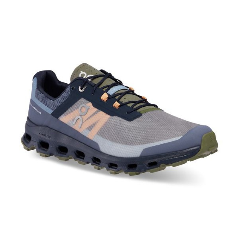 Men's On Running Cloudvista Hiking Shoes Navy / Olive | 7432895_MY