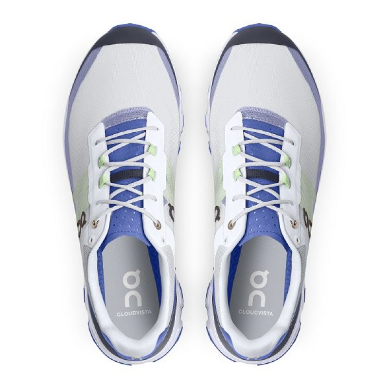 Men's On Running Cloudvista Trail Running Shoes White / Blue | 8754216_MY