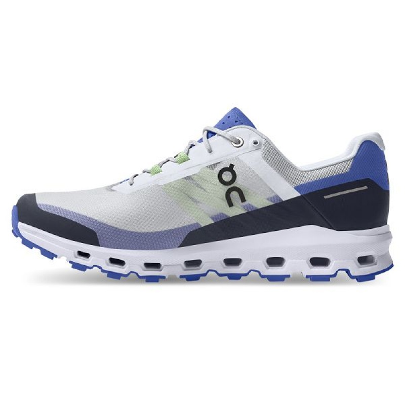 Men's On Running Cloudvista Trail Running Shoes White / Blue | 8754216_MY