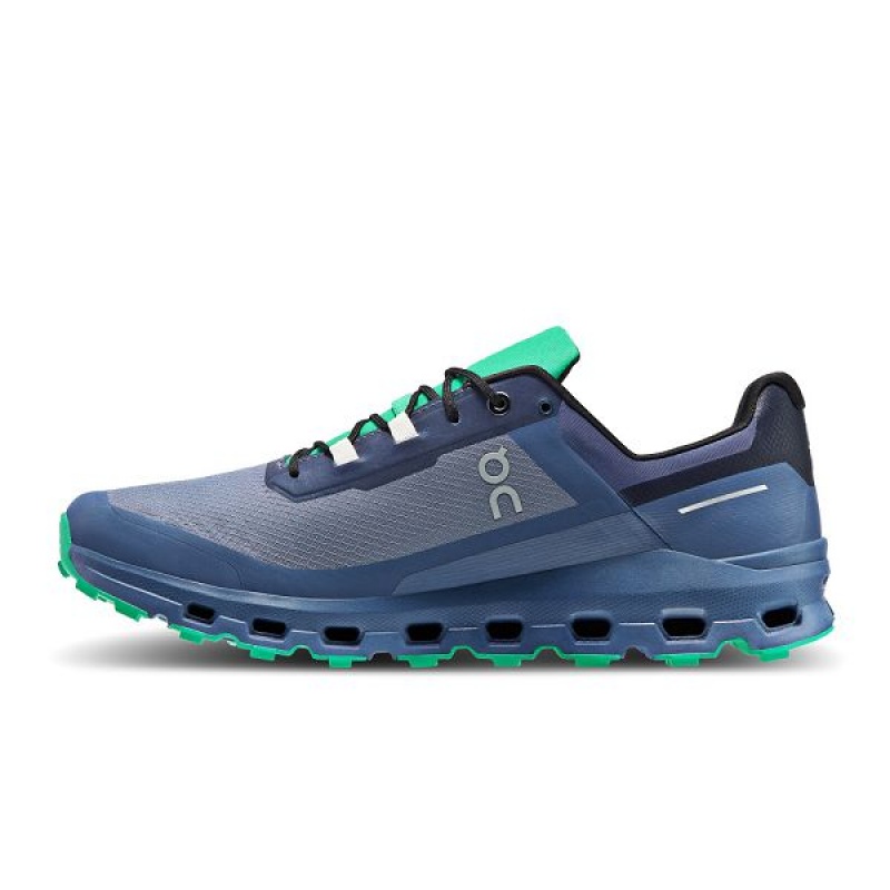 Men's On Running Cloudvista Waterproof Trail Running Shoes Blue | 1734620_MY