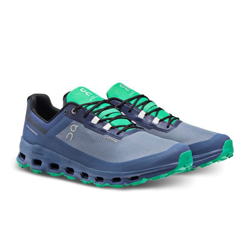 Men's On Running Cloudvista Waterproof Trail Running Shoes Blue | 1734620_MY