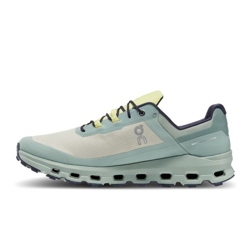 Men's On Running Cloudvista Waterproof Trail Running Shoes Green | 7325196_MY