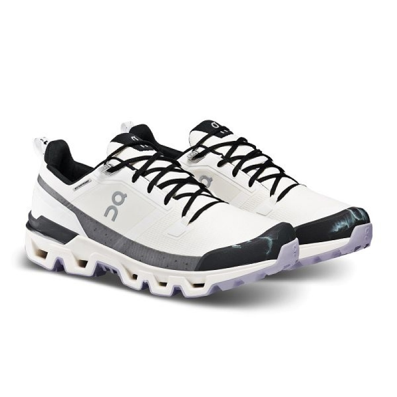 Men's On Running Cloudwander Waterproof Hiking Shoes White / Black | 2091753_MY