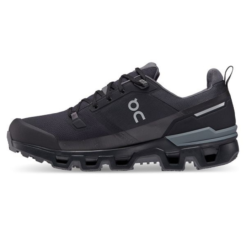 Men's On Running Cloudwander Waterproof Hiking Shoes Black | 6518904_MY