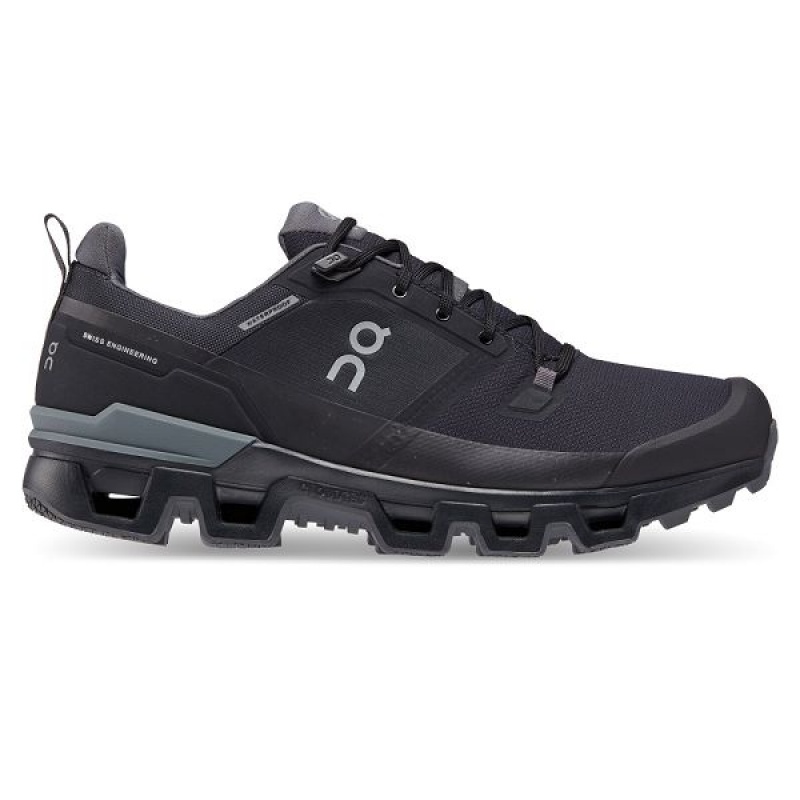 Men\'s On Running Cloudwander Waterproof Hiking Shoes Black | 6518904_MY