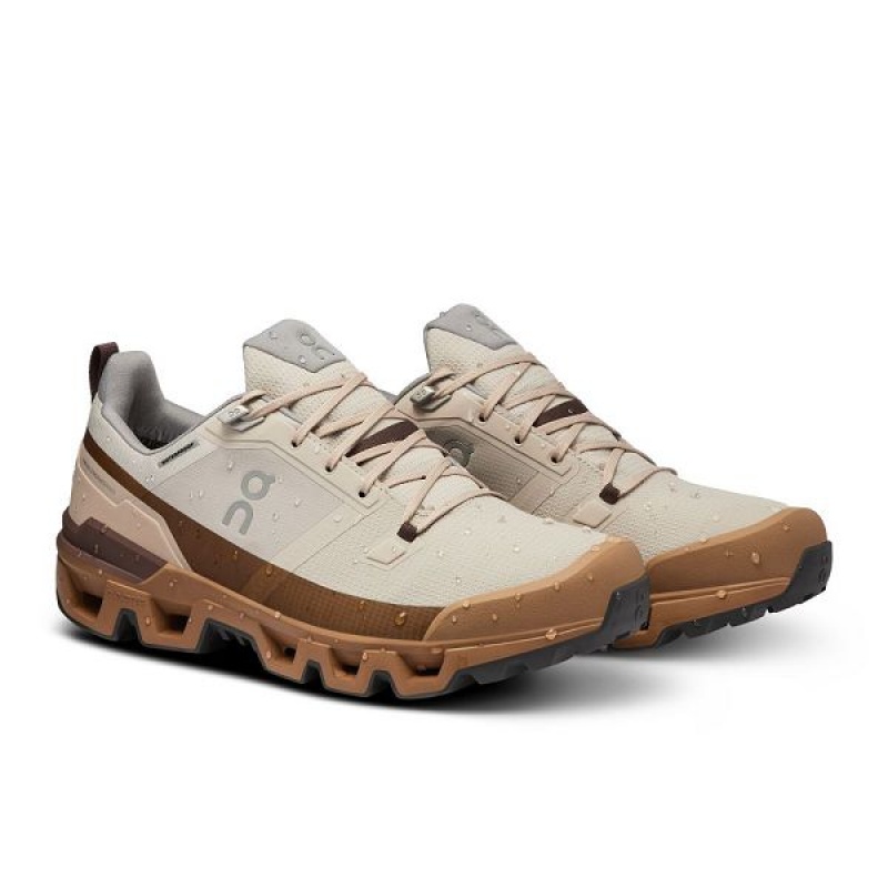 Men's On Running Cloudwander Waterproof Hiking Shoes Beige / Brown | 9304815_MY