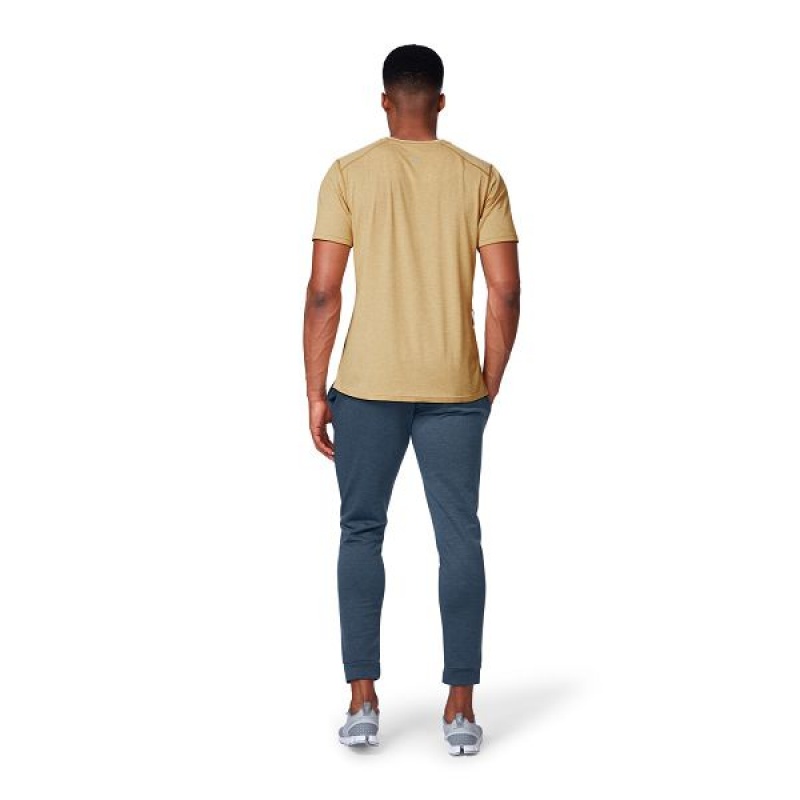 Men's On Running Comfort-T 2 T Shirts Brown | 5140693_MY