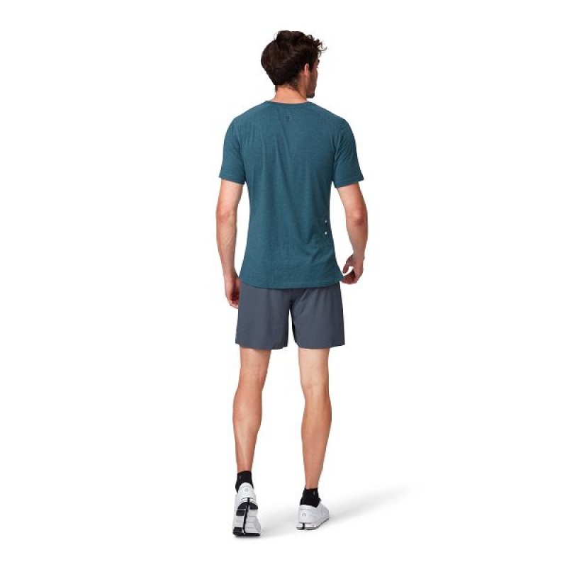 Men's On Running Comfort-T 2 T Shirts Navy | 9574086_MY